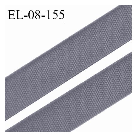 Elastique 8 mm fin spécial lingerie polyamide élasthanne couleur gris fabriqué en France pour une grande marque prix au mètre