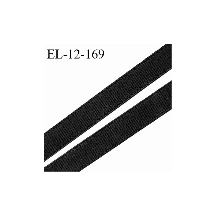 Elastique 12 mm lingerie haut de gamme fabriqué en France couleur noir élastique souple largeur 12 mm prix au mètre