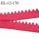 Elastique picot 12 mm lingerie couleur rose fraise largeur 12 mm haut de gamme fabriqué en France prix au mètre