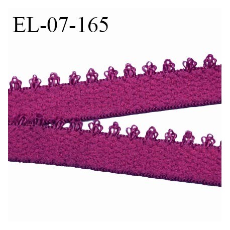 Elastique picot 7 mm lingerie couleur pivoine largeur 7 mm haut de gamme fabriqué en France pour une grande marque prix au mètre