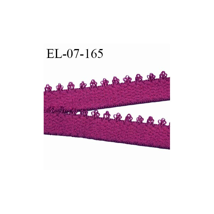 Elastique picot 7 mm lingerie couleur pivoine largeur 7 mm haut de gamme fabriqué en France pour une grande marque prix au mètre
