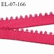 Elastique picot 7 mm lingerie couleur rose framboise largeur 7 mm haut de gamme fabriqué en France prix au mètre