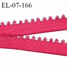 Elastique picot 7 mm lingerie couleur rose framboise largeur 7 mm haut de gamme fabriqué en France prix au mètre