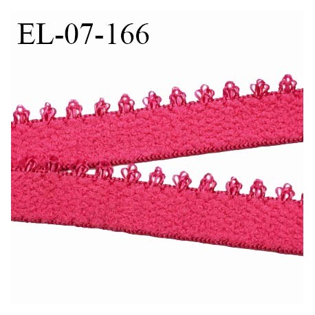 Elastique picot 7 mm lingerie couleur rose framboise largeur 7 mm haut de gamme fabriqué en France prix au mètre