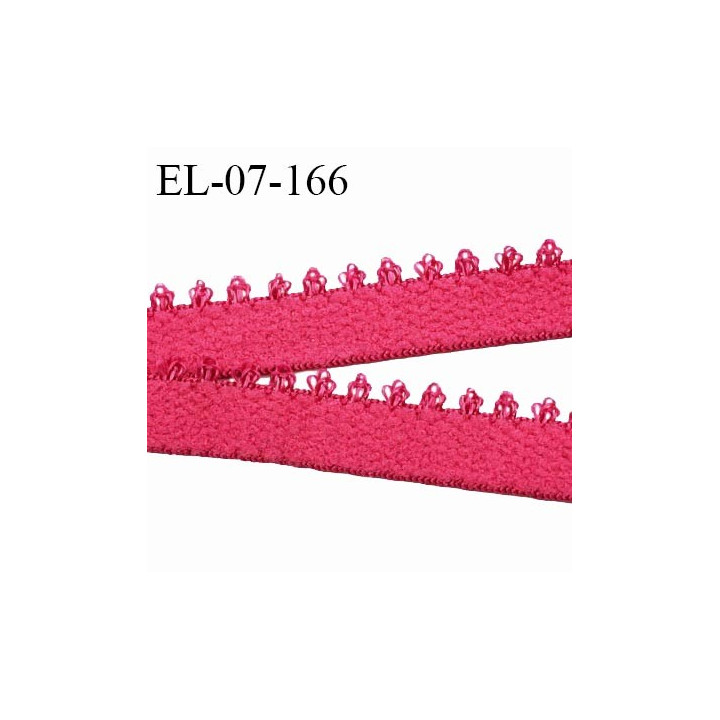 Elastique picot 7 mm lingerie couleur rose framboise largeur 7 mm haut de gamme fabriqué en France prix au mètre