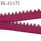 Elastique picot 12 mm lingerie couleur bordeaux largeur 12 mm haut de gamme fabriqué en France prix au mètre