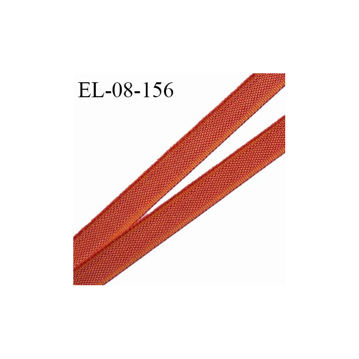 Elastique 8 mm fin spécial lingerie polyamide élasthanne couleur rouille fabriqué en France prix au mètre