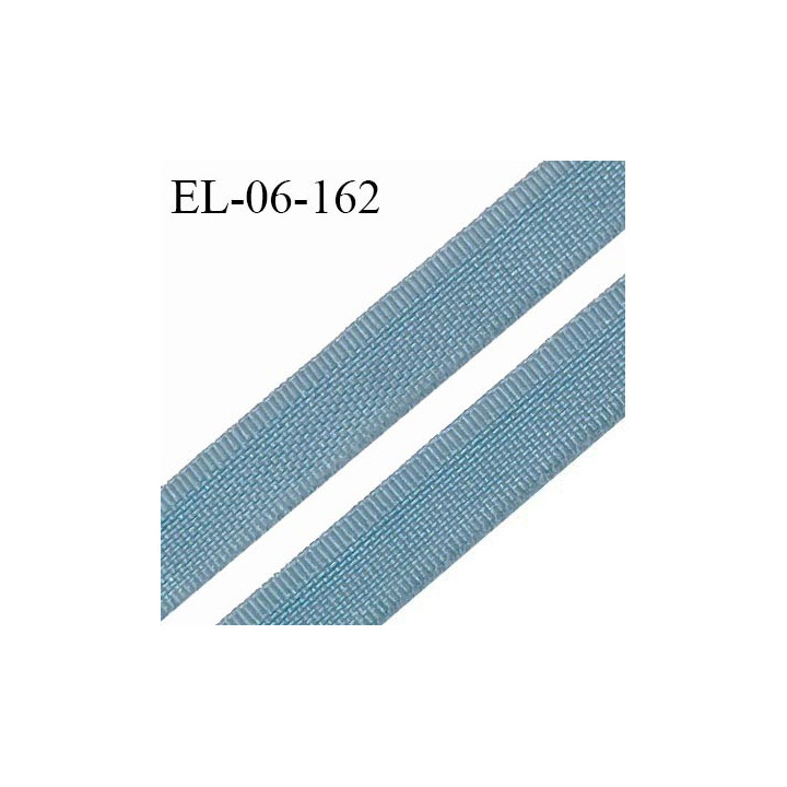 Elastique 6 mm fin spécial lingerie polyamide élasthanne couleur bleu glacier fabriqué en France prix au mètre