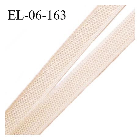 Elastique 6 mm fin spécial lingerie polyamide élasthanne couleur beige sable fabriqué en France prix au mètre