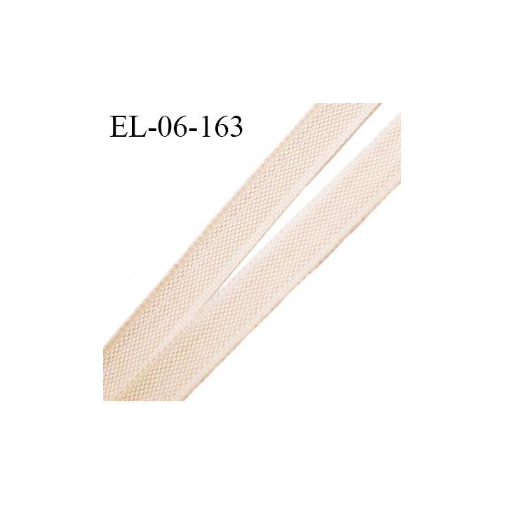 Elastique 6 mm fin spécial lingerie polyamide élasthanne couleur beige sable fabriqué en France prix au mètre