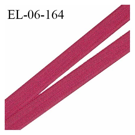 Elastique 6 mm fin spécial lingerie polyamide élasthanne couleur cerise fabriqué en France prix au mètre
