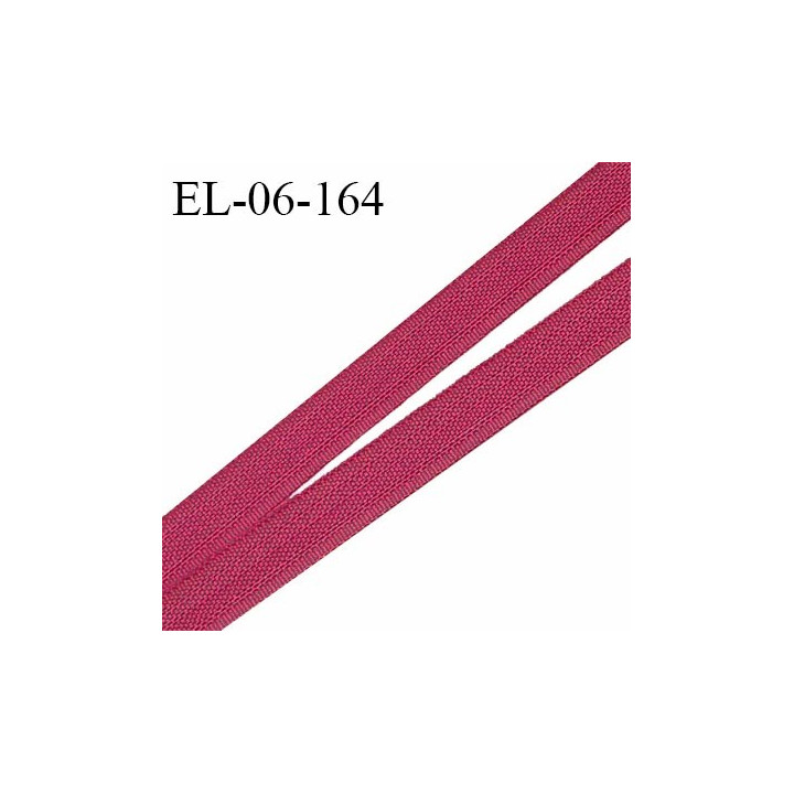 Elastique 6 mm fin spécial lingerie polyamide élasthanne couleur cerise fabriqué en France prix au mètre