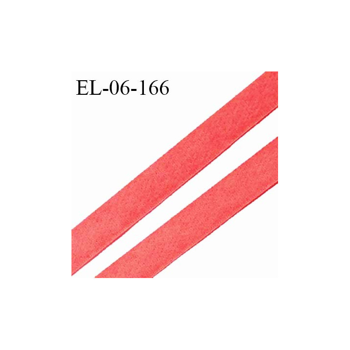 Elastique 6 mm lingerie haut de gamme fabriqué en France couleur corail foncé élastique souple doux au toucher prix au mètre