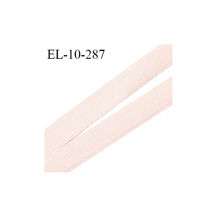 Elastique 10 mm lingerie haut de gamme couleur rose pastel très clair fabriqué France grande marque largeur 10 mm prix au mètre