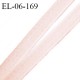 Elastique 6 mm fin spécial lingerie polyamide élasthanne couleur beige rosé ou porcelaine fabriqué en France prix au mètre