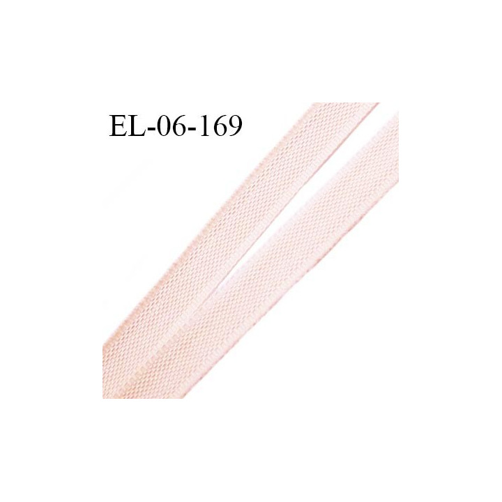 Elastique 6 mm fin spécial lingerie polyamide élasthanne couleur beige rosé ou porcelaine fabriqué en France prix au mètre