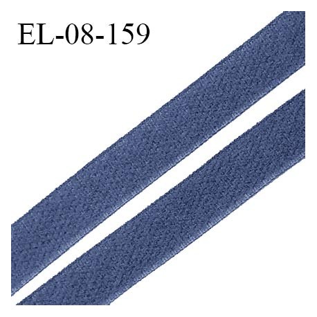 Elastique 8 mm lingerie haut de gamme fabriqué en France couleur bleu gris élastique fin et souple doux au toucher prix au mètre