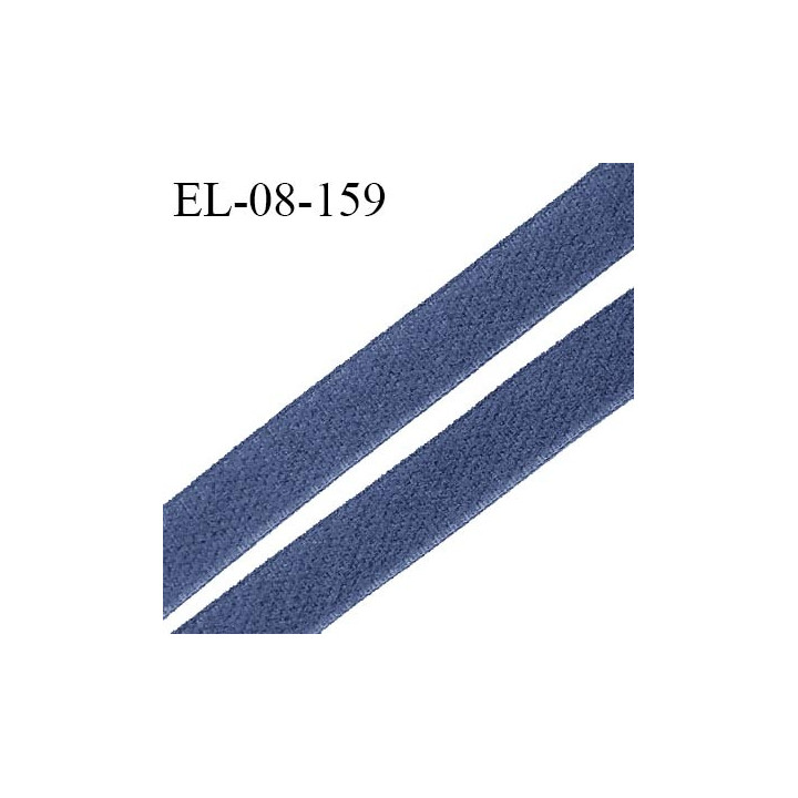 Elastique 8 mm lingerie haut de gamme fabriqué en France couleur bleu gris élastique fin et souple doux au toucher prix au mètre