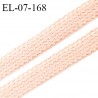 Elastique lingerie 7 mm + 2 mm picots couleur rose doré grande marque fabriqué en France largeur 7 mm + 2 prix au mètre