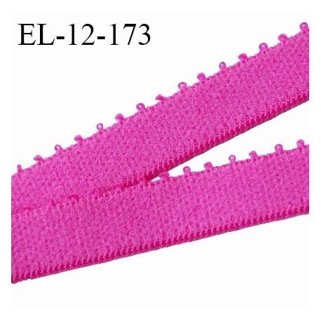 Elastique picot 12 mm lingerie couleur rose indien largeur 12 mm haut de gamme fabriqué en France prix au mètre