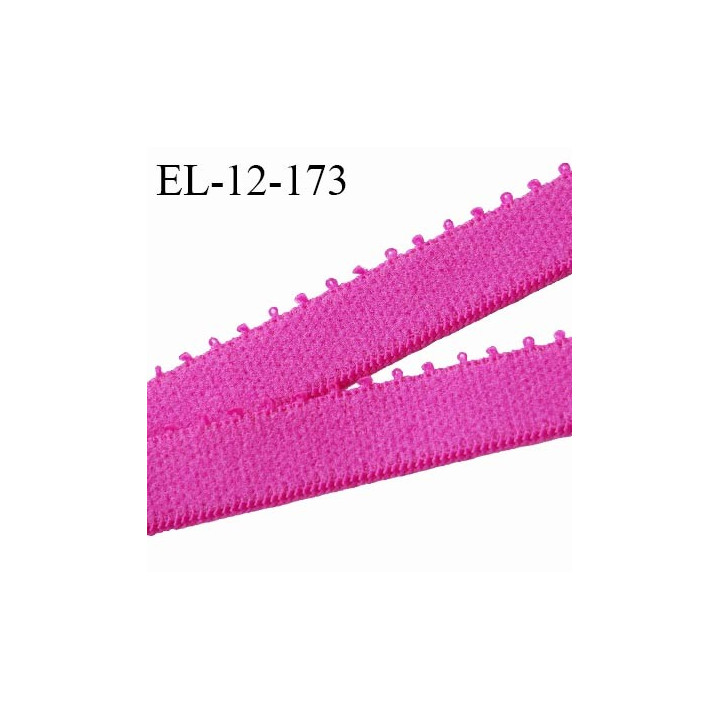 Elastique picot 12 mm lingerie couleur rose indien largeur 12 mm haut de gamme fabriqué en France prix au mètre