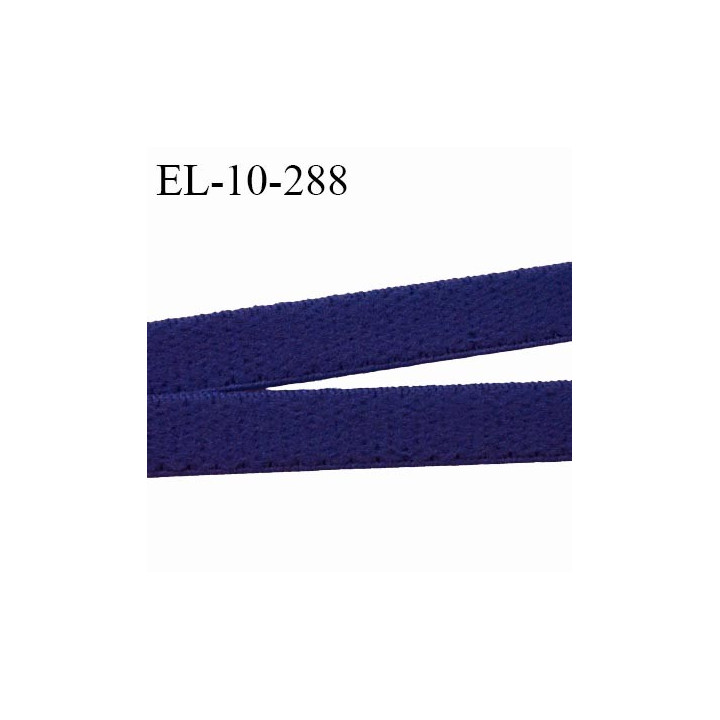 Elastique 10 mm lingerie haut de gamme couleur bleu marine élastique souple avec une face douce fabriqué France prix au mètre