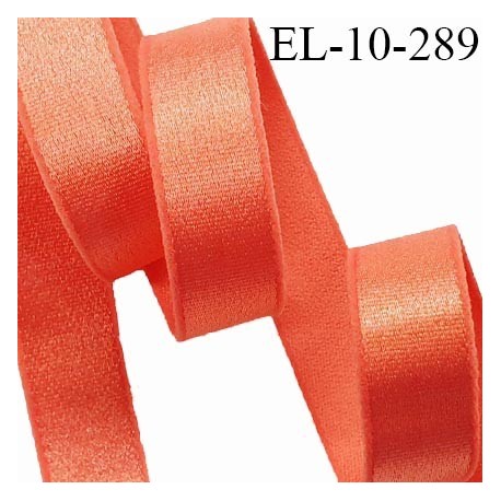 Elastique lingerie 10 mm haut de gamme couleur corail brillant bonne élasticité allongement +50% largeur 10 mm prix au mètre