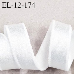 Elastique 12 mm lingerie haut de gamme couleur blanc brillant largeur 12 mm bonne élasticité prix au mètre