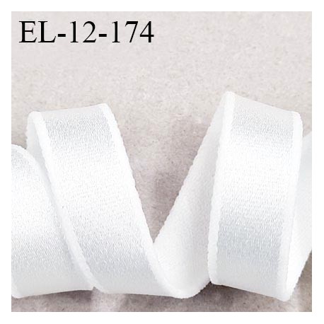 Elastique 12 mm lingerie haut de gamme couleur blanc brillant largeur 12 mm bonne élasticité prix au mètre