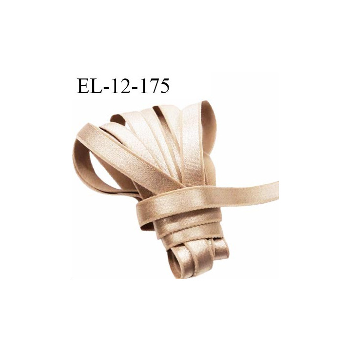 Elastique 12 mm lingerie haut de gamme couleur peau brillant largeur 12 mm bonne élasticité fabriqué en France prix au mètre
