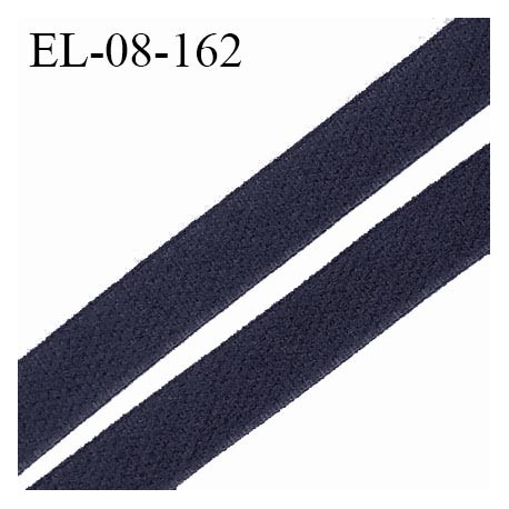 Elastique 8 mm lingerie haut de gamme fabriqué en France couleur bleu nuit tirant vers le noir prix au mètre