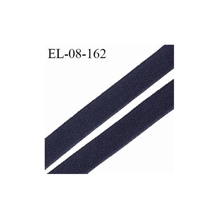 Elastique 8 mm lingerie haut de gamme fabriqué en France couleur bleu nuit tirant vers le noir prix au mètre