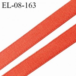 Elastique 8 mm lingerie haut de gamme couleur orange fabriqué France grande marque largeur 8 mm prix au mètre
