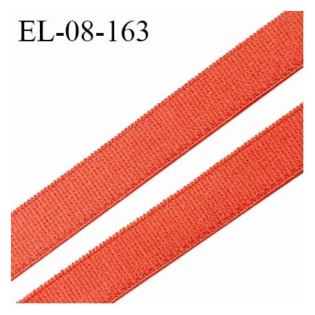 Elastique 8 mm lingerie haut de gamme couleur orange fabriqué France grande marque largeur 8 mm prix au mètre