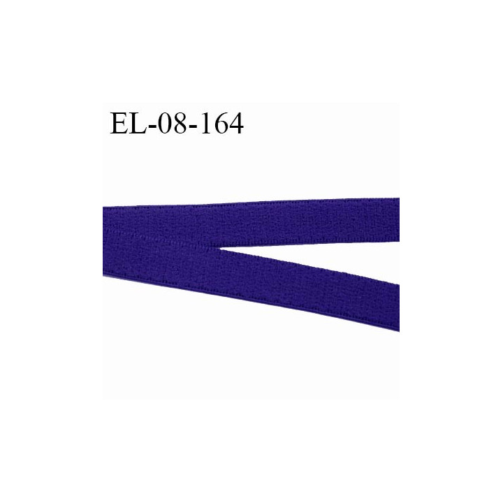 Elastique 8 mm lingerie haut de gamme couleur bleu très doux au toucher fabriqué France grande marque largeur 8 mm prix au mètre