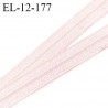 Elastique lingerie 12 mm pré plié haut de gamme couleur rose blush brillant largeur 12 mm fabriqué en France prix au mètre