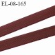 Elastique 8 mm fin spécial lingerie polyamide élasthanne couleur chocolat fabriqué en France prix au mètre