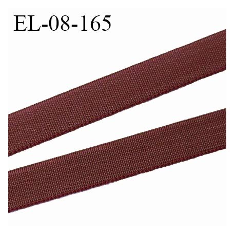 Elastique 8 mm fin spécial lingerie polyamide élasthanne couleur chocolat fabriqué en France prix au mètre