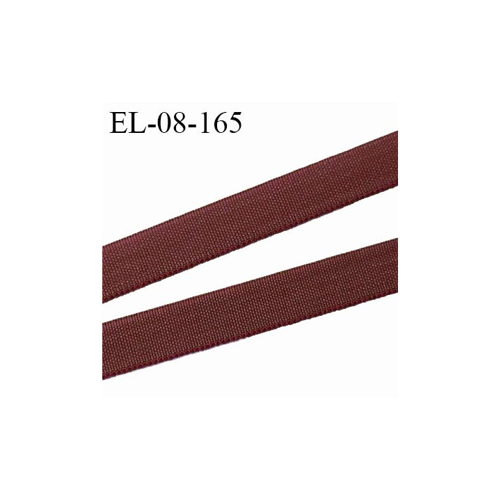 Elastique 8 mm fin spécial lingerie polyamide élasthanne couleur chocolat fabriqué en France prix au mètre