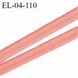 Elastique 4 mm fin spécial lingerie polyamide élasthanne couleur rose saumoné fabriqué en France prix au mètre