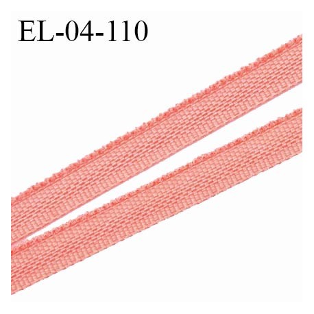 Elastique 4 mm fin spécial lingerie polyamide élasthanne couleur rose saumoné fabriqué en France prix au mètre
