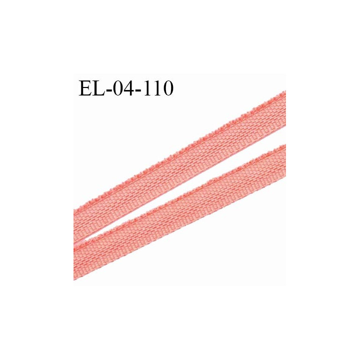 Elastique 4 mm fin spécial lingerie polyamide élasthanne couleur rose saumoné fabriqué en France prix au mètre
