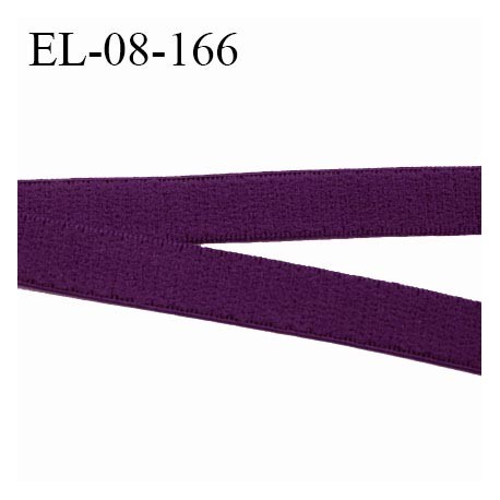 Elastique 8 mm lingerie haut de gamme couleur prune très doux au toucher fabriqué France grande marque prix au mètre