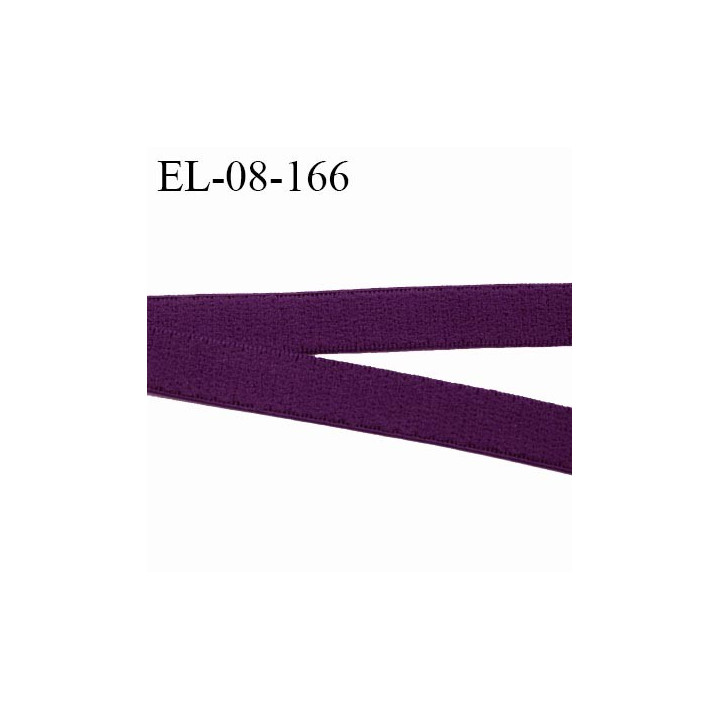 Elastique 8 mm lingerie haut de gamme couleur prune très doux au toucher fabriqué France grande marque prix au mètre