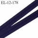 Elastique lingerie 12 mm pré plié haut de gamme couleur bleu marine largeur 12 mm fabriqué en France prix au mètre