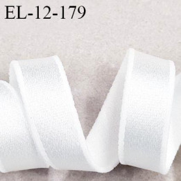 Elastique 12 mm lingerie haut de gamme couleur écru ou talc brillant largeur 12 mm bonne élasticité prix au mètre
