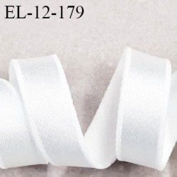 Elastique 12 mm lingerie haut de gamme couleur écru ou talc brillant largeur 12 mm bonne élasticité prix au mètre