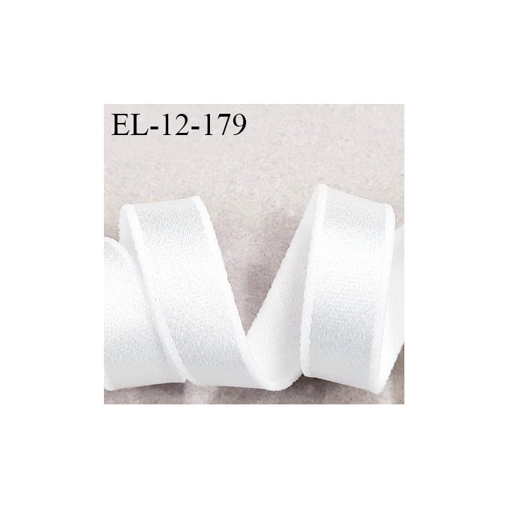 Elastique 12 mm lingerie haut de gamme couleur écru ou talc brillant largeur 12 mm bonne élasticité prix au mètre