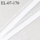 Elastique lingerie 7 mm + 2 mm picots couleur blanc grande marque fabriqué en France largeur 7 mm + 2 prix au mètre