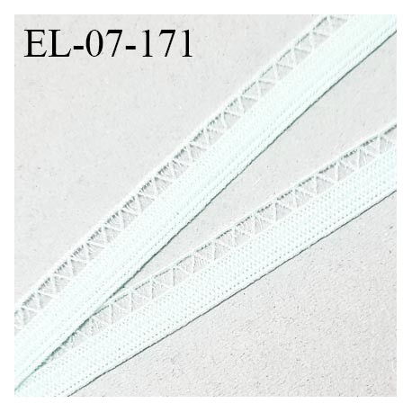 Elastique lingerie 7 mm + 2 mm picots couleur blanc grande marque fabriqué en France largeur 7 mm + 2 prix au mètre